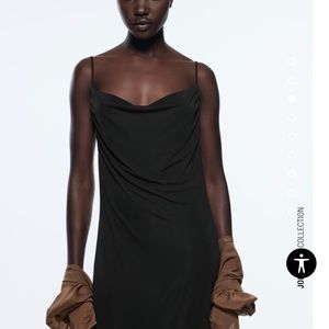 Zara Strappy Flow Black Dress